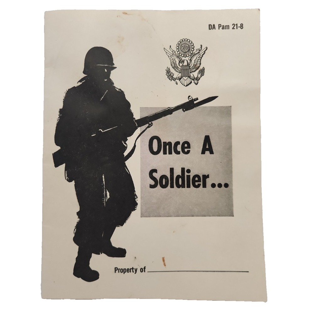 Vintage 1960 US Army Once A Soldier DA Pam 21-8 Booklet Unfilled
